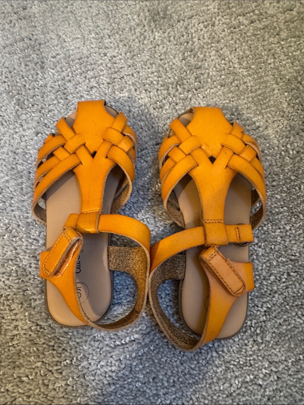 Cat & Jack Brown Braided Strap Kids Sandals - size 9